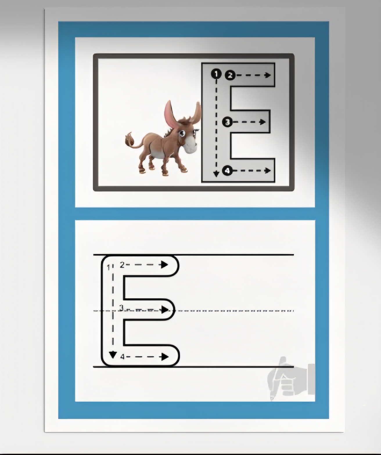 Alfabet overtrek kaarten