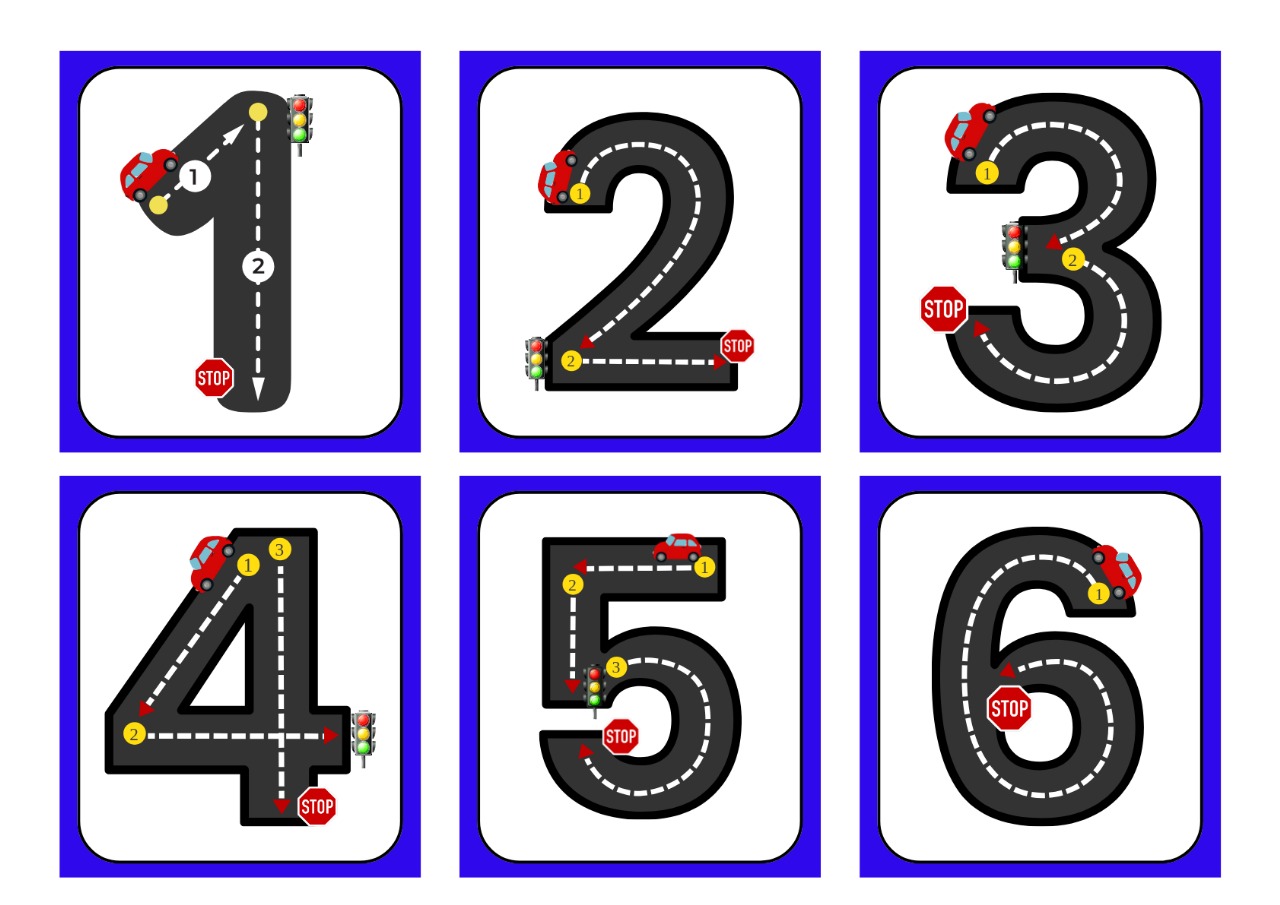 Getallen 0–10 Overtrekkaarten